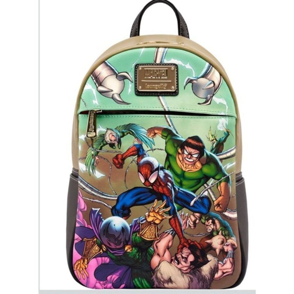 Loungefly Marvel Spider-Man Sinister 6 Mini Backpack Spiderman Dr Octopus NWT